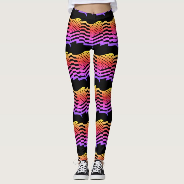 Abstract Yoga Lady Leggings (Front)