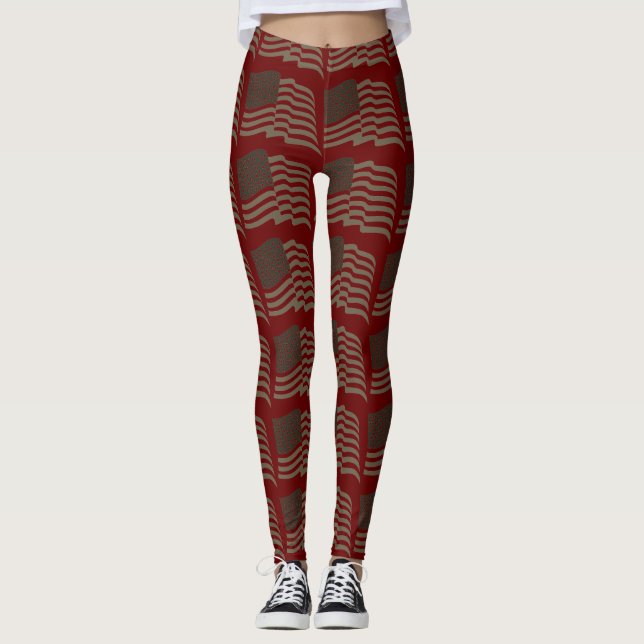 Abstract Yoga Lady Leggings (Front)