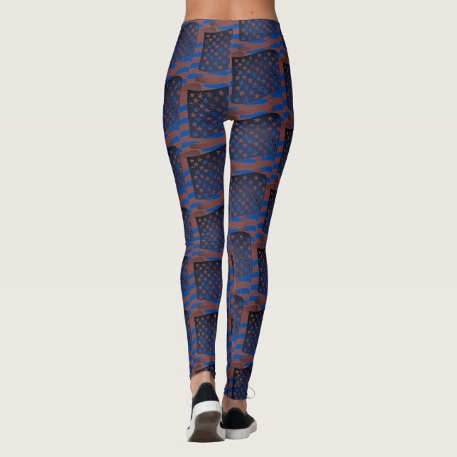 Abstract Yoga Lady Leggings (Back)