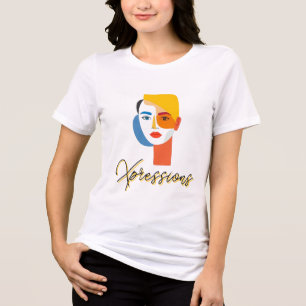 Abstract Yoga Meditation Silhouette Tri-Blend Shirt
