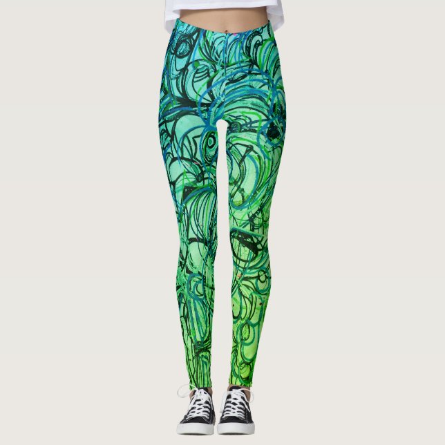 Abstract Yoga Pants (Front)