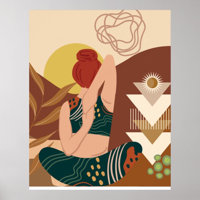 Abstract Yoga Pose Wall Print (Front)
