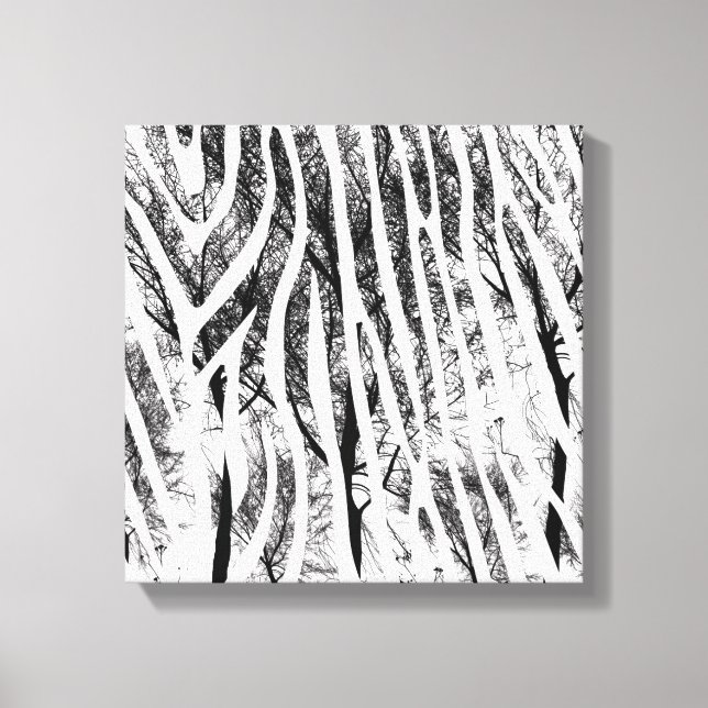 Abstract Zebra Canvas Print (Front)
