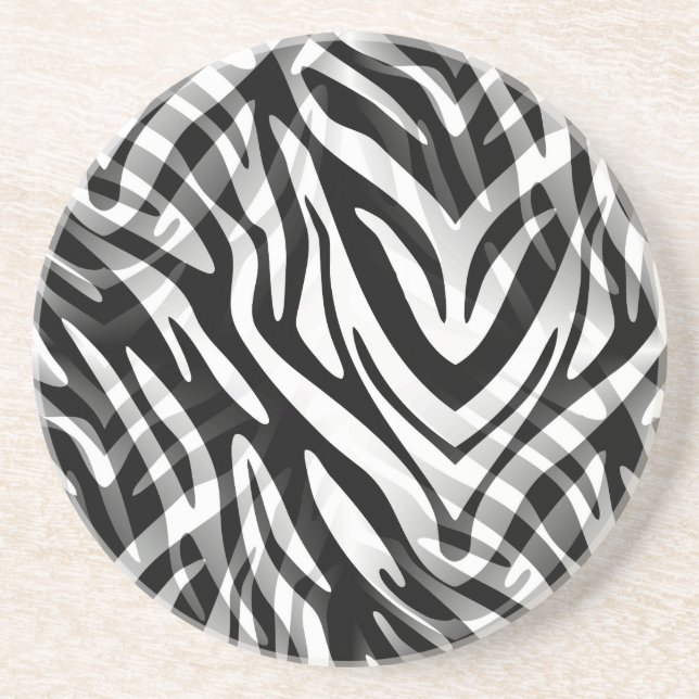 Abstract Zebra Coaster (Front)
