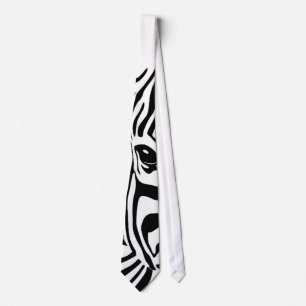 ABSTRACT ZEBRA DESIGN TIE