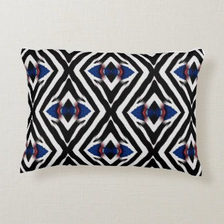 Abstract Zebra Diamond Pattern Decorative Cushion