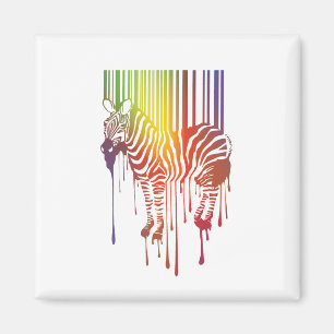 abstract zebra magnet