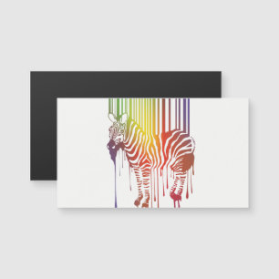 Abstract Zebra Magnetic Business Cards