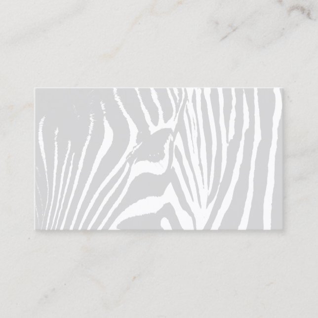 Abstract Zebra Pattern Designer Business Card (Front)