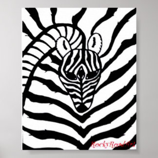 Abstract Zebra Poster