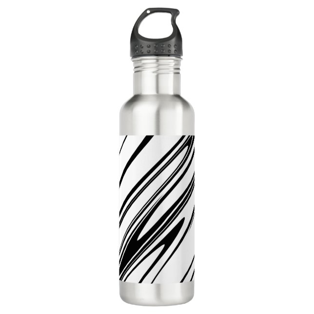 Abstract Zebra Print 710 Ml Water Bottle (Front)