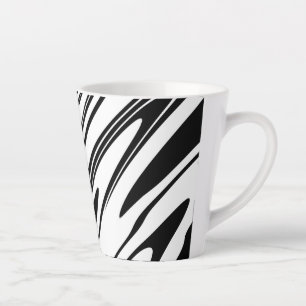 Abstract Zebra Print Latte Mug