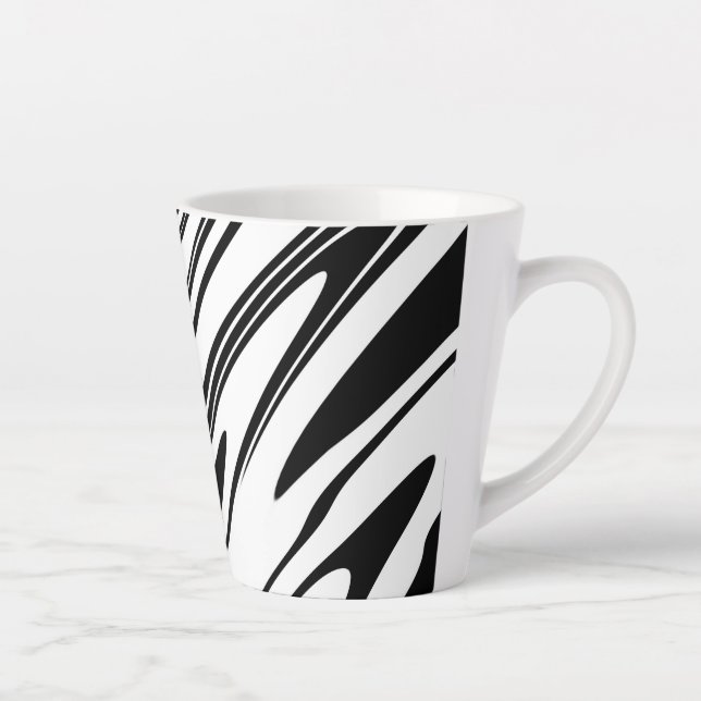 Abstract Zebra Print Latte Mug (Right)