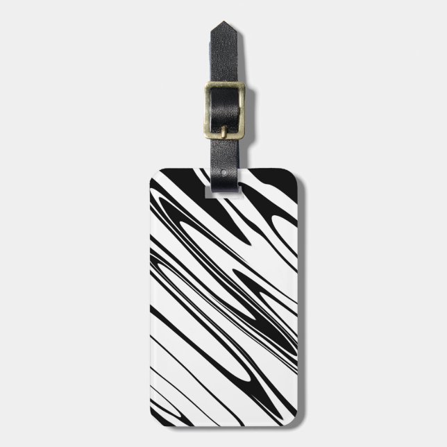 Abstract Zebra Print Luggage Tag (Front Vertical)