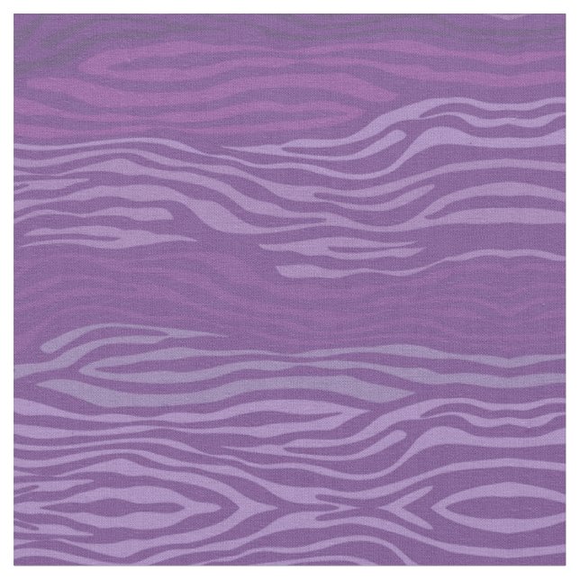 Abstract Zebra Purple Rains Fabric (Close Up)