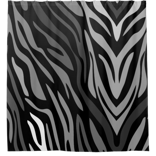 Abstract zebra rainbow cool Pattern Shower Curtain (Front)