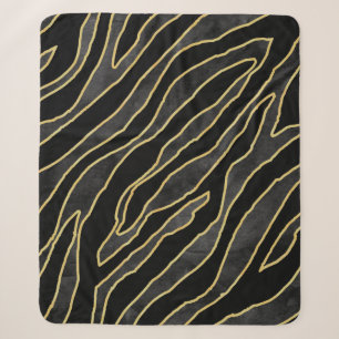 Abstract zebra striped. Animal print illustration Sherpa Blanket