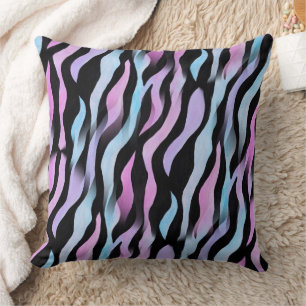 Abstract Zebra Stripes Pillow