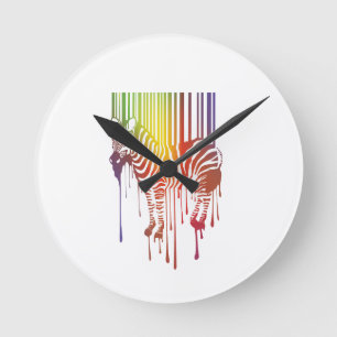 Abstract Zebra Wall Clock