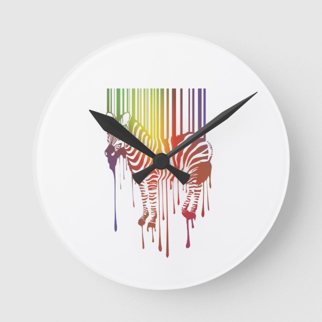 Abstract Zebra Wall Clock (Front)