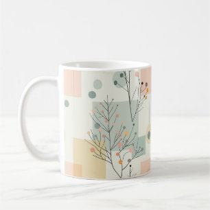 Abstract Zen Botanical Pastel Patterns Coffee Mug