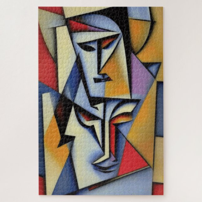 Abstract Zen Cubist Jigsaw Puzzle (Vertical)