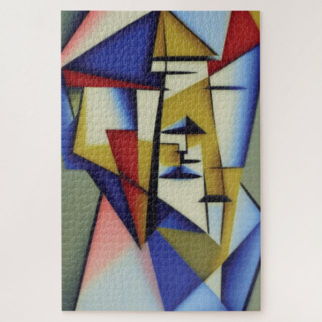 Abstract Zen Cubist Jigsaw Puzzle (Vertical)