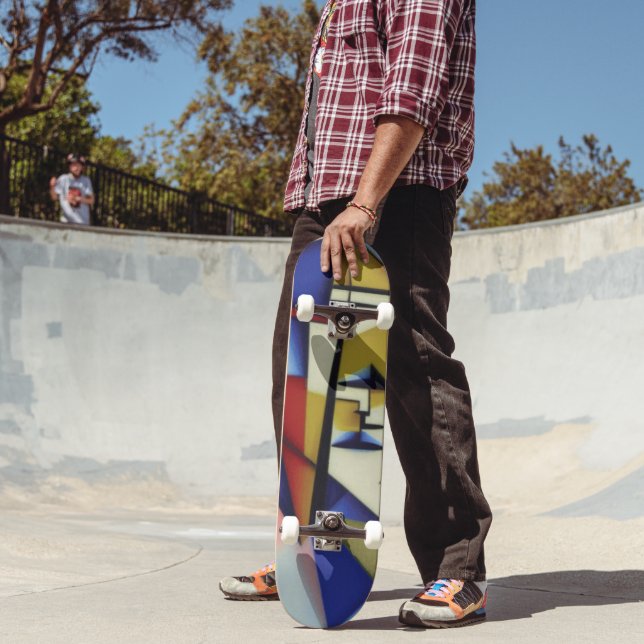 Abstract Zen Cubist Skateboard (Outdoor 2)