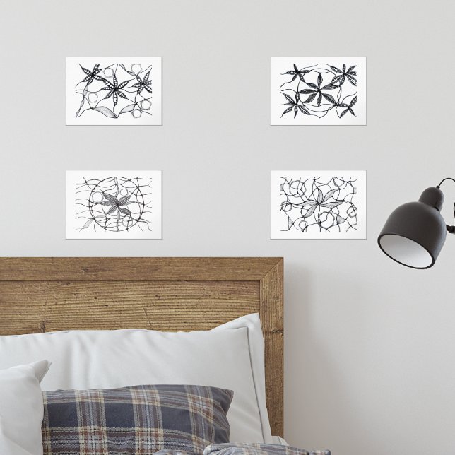 Abstract Zen Floral Designs (Bedroom)