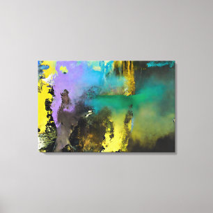 Abstract Zen Waterfall Canvas Print, Japandi Wall Print