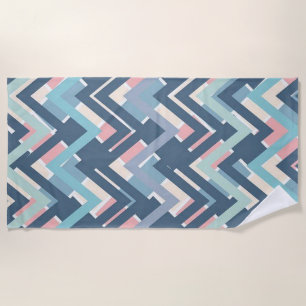 Abstract Zigzag Beach Towel