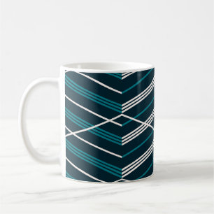 Abstract zigzag: elegant vintage geometric. coffee mug