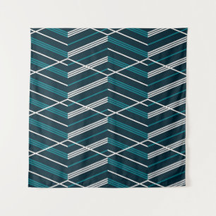 Abstract zigzag: elegant vintage geometric. tapestry