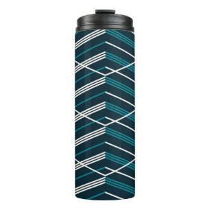 Abstract zigzag: elegant vintage geometric. thermal tumbler