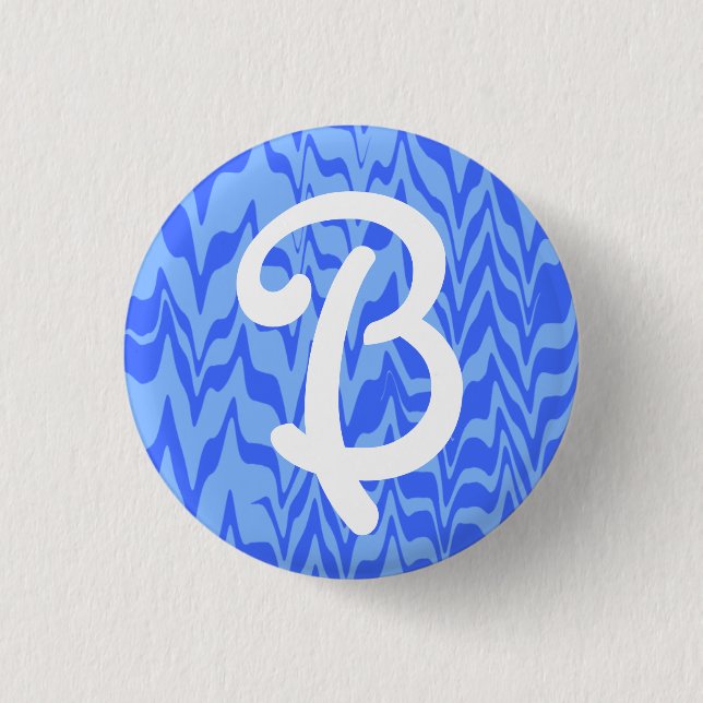 Abstract ZigZag Swirl 3 Cm Round Badge (Front)