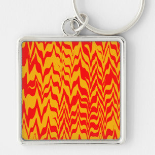 Abstract ZigZag Swirl Key Ring