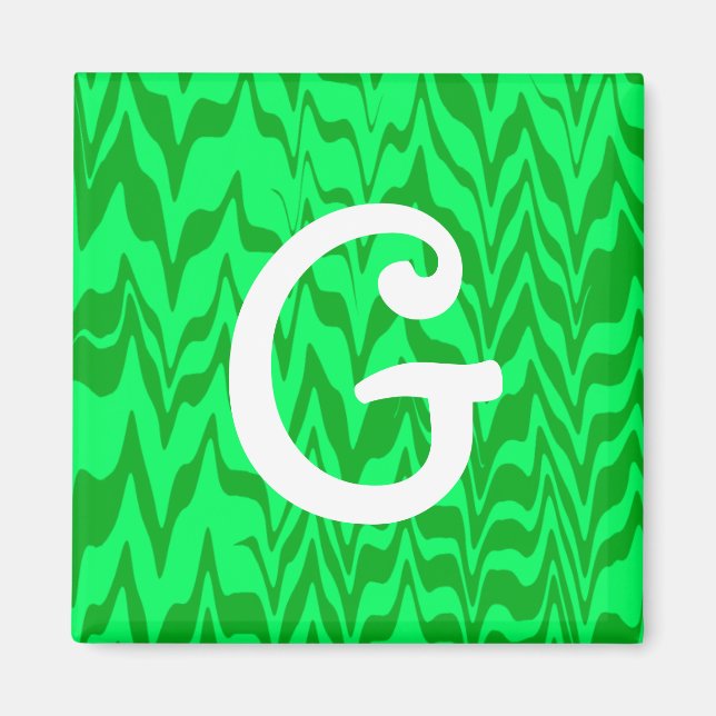 Abstract ZigZag Swirl Magnet (Front)