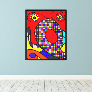 Abstracted Canvas Print Red