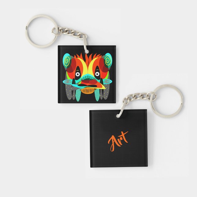 Abstracted face key ring (Creator Uploaded)
