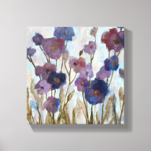 Abstracted Florals In Purple Canvas Print