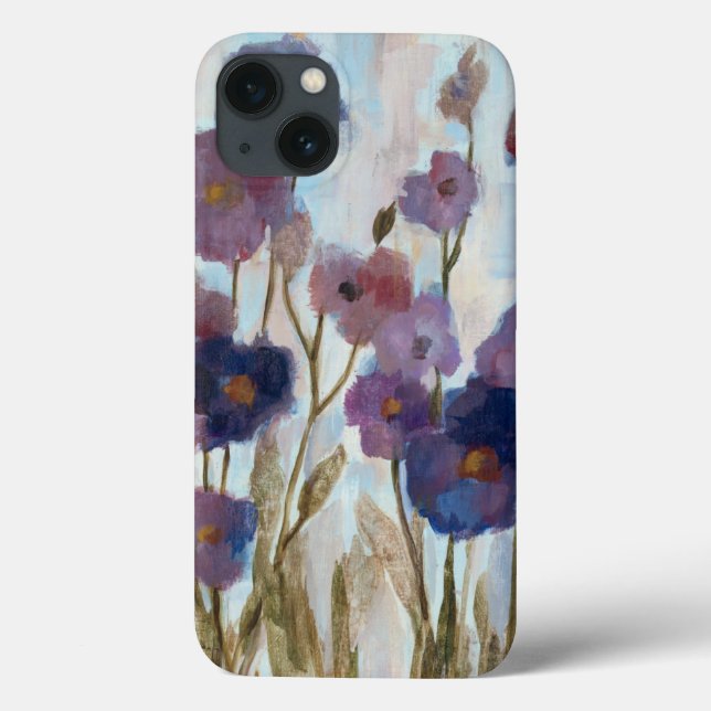 Abstracted Florals In Purple Case-Mate iPhone Case (Back)