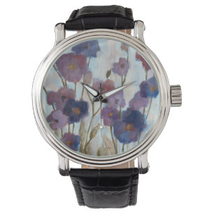 Abstracted Florals In Purple Watch