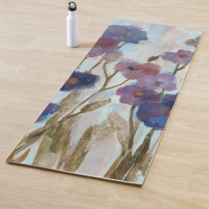 Abstracted Florals In Purple Yoga Mat
