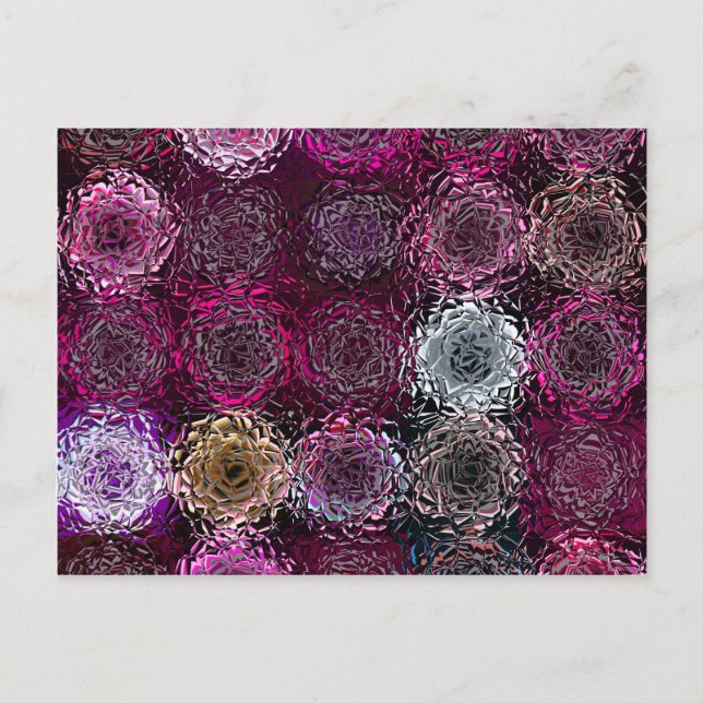 abstracted flower pattern postcard (Front)