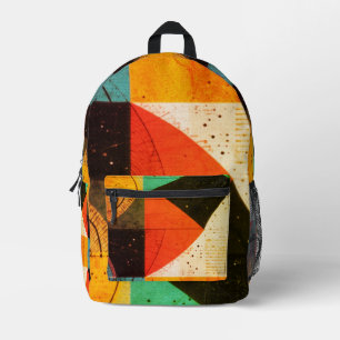 Abstracted Graphics Printed Backpack