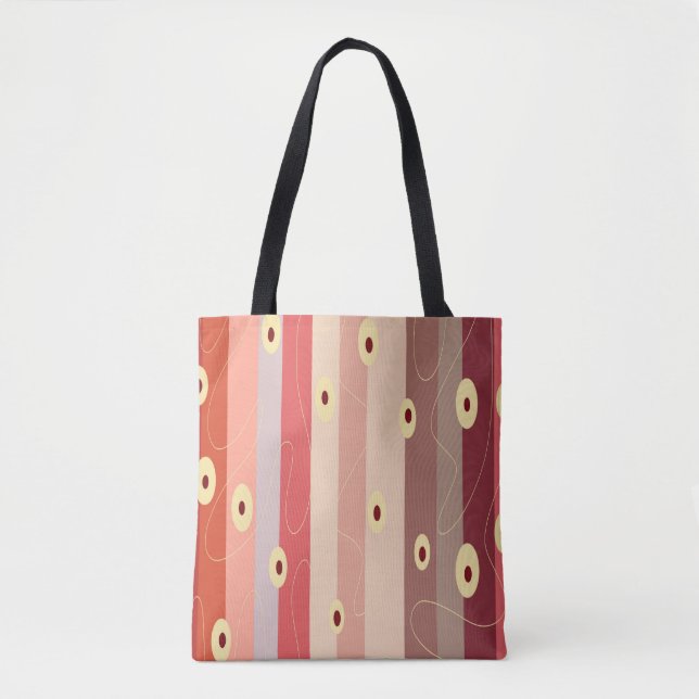 Abstracted patterned tote bag (Front)