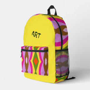 Abstracted Printed Backpack