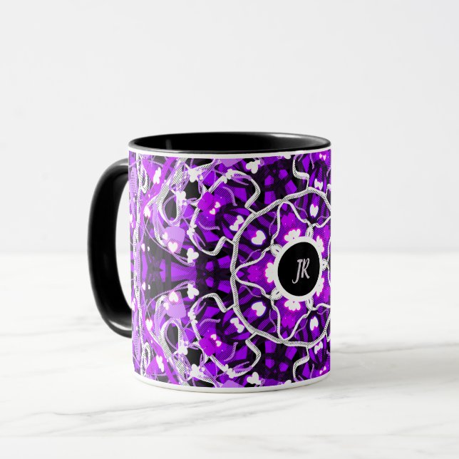 Abstracted purple mug (Front Left)
