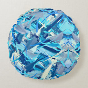 Abstracted Round Cushion