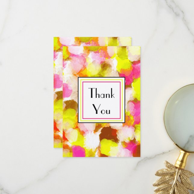 Abstracted Thank You Card (Front/Back In Situ)